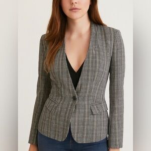 Premise Studio Plaid Blazer 6 Tailored Preppy Academia old money office siren